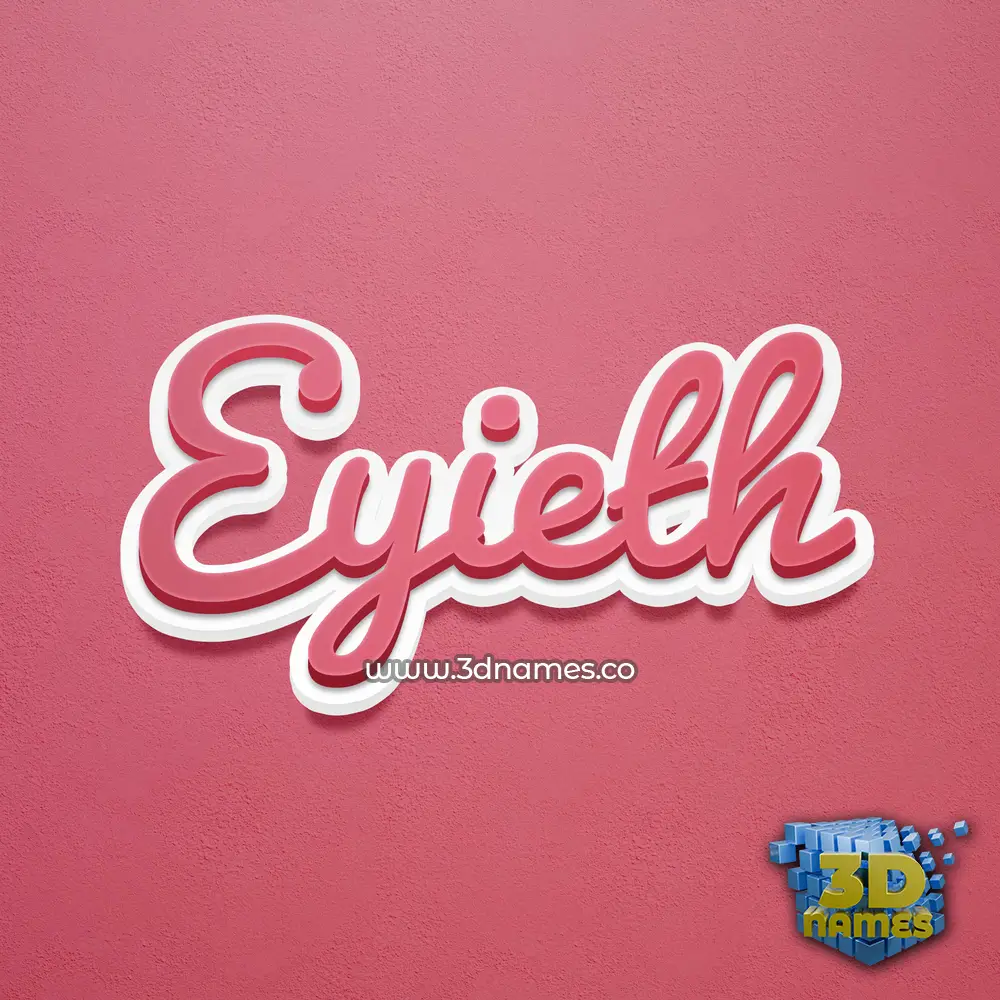 eyieth in Red Scribble style - 3D name wallpaper