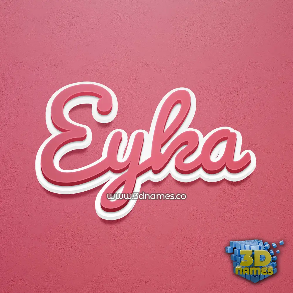 eyka in Red Scribble style - 3D name wallpaper
