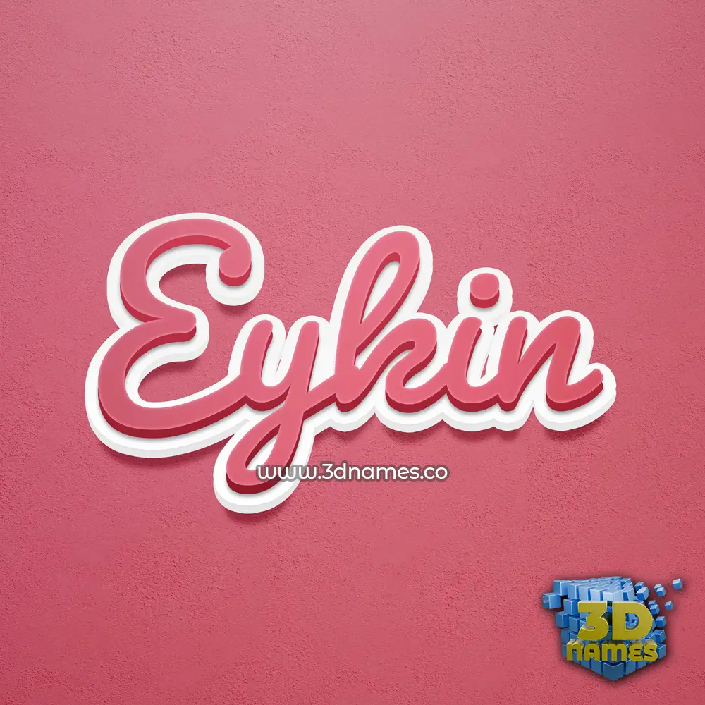 eykin in Red Scribble style - 3D name wallpaper
