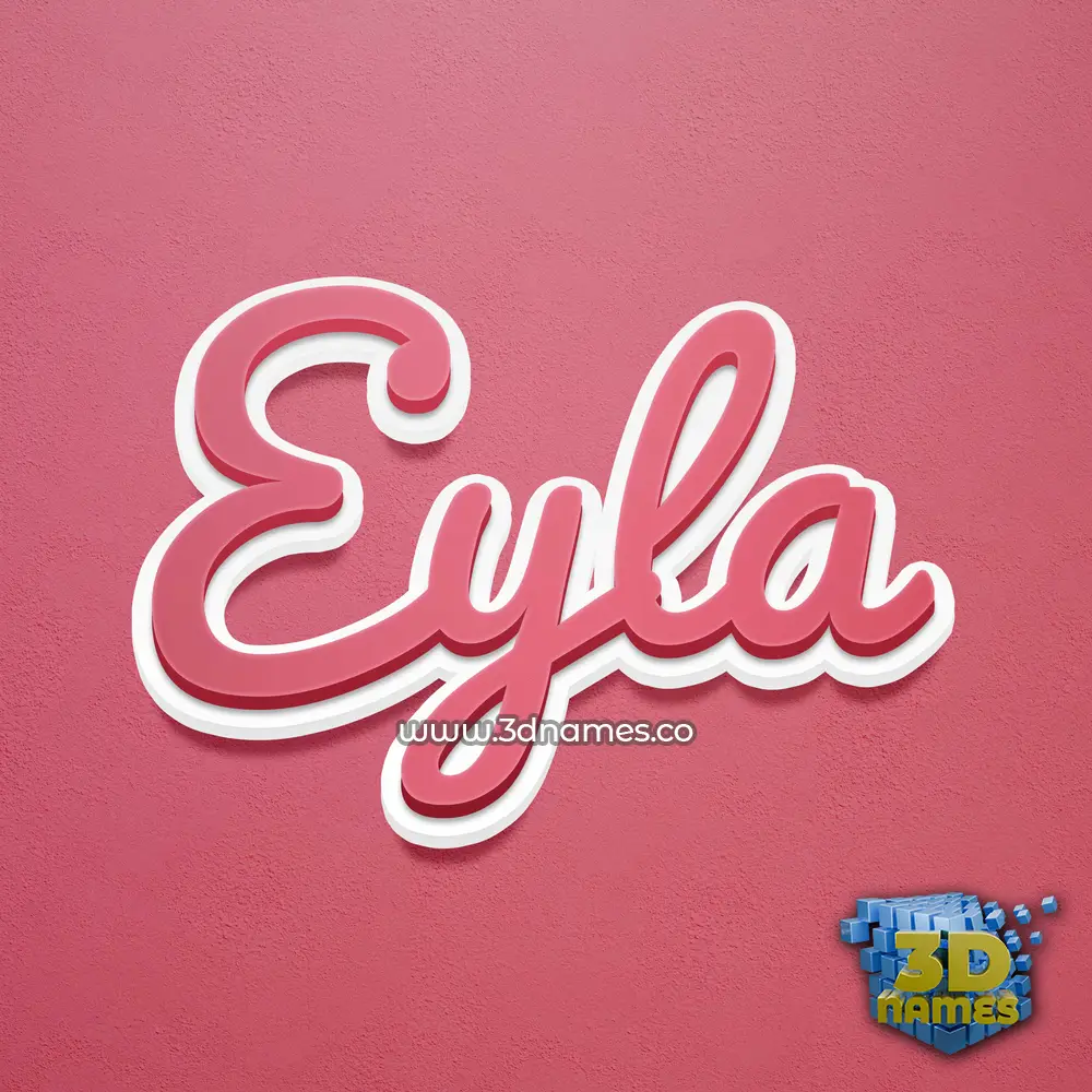 eyla in Red Scribble style - 3D name wallpaper