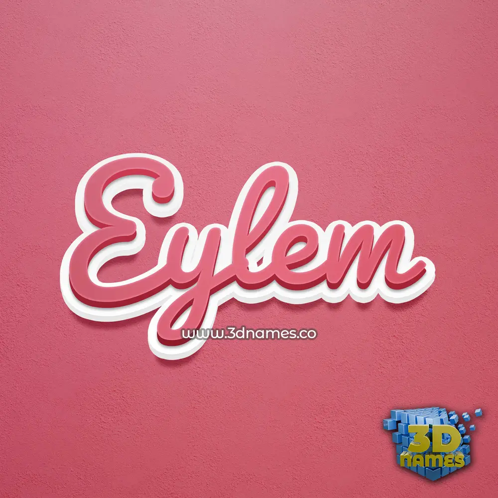 eylem in Red Scribble style - 3D name wallpaper