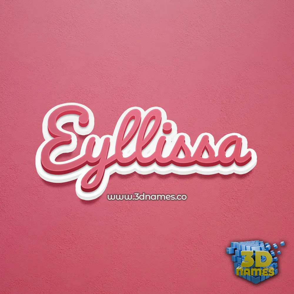 eyllissa in Red Scribble style - 3D name wallpaper