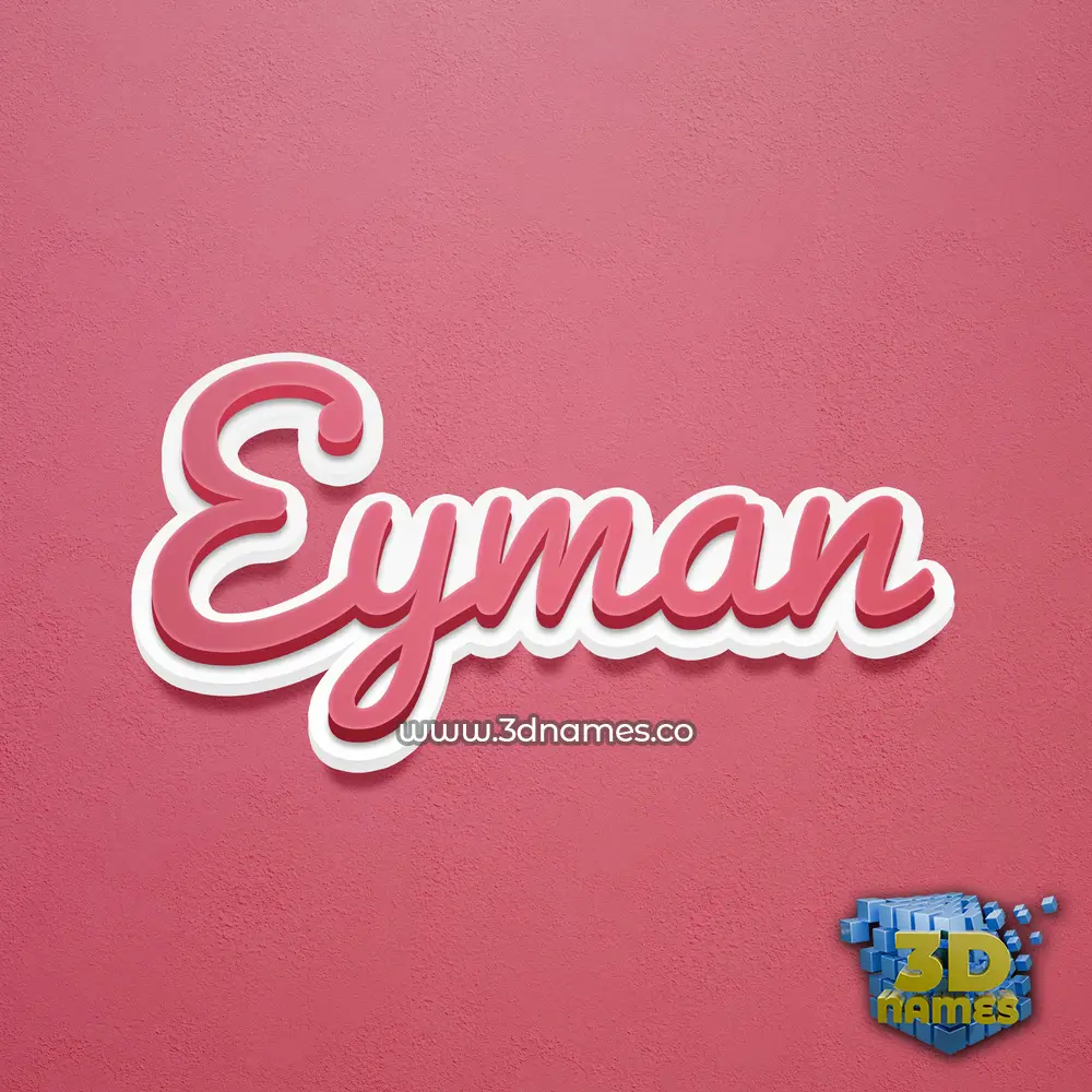 eyman in Red Scribble style - 3D name wallpaper