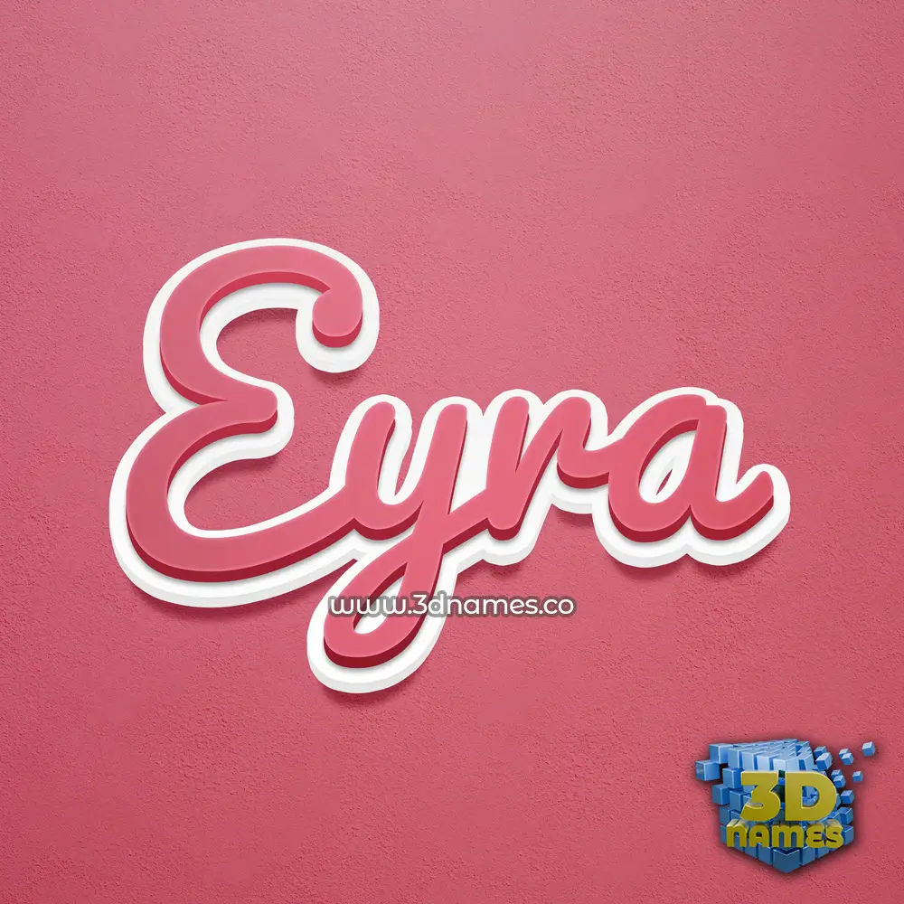 eyra in Red Scribble style - 3D name wallpaper