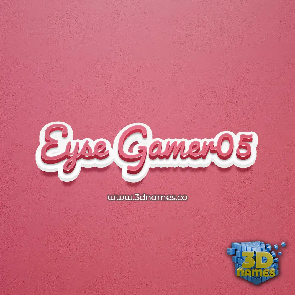 eyse gamer05 in Red Scribble style - 3D name wallpaper