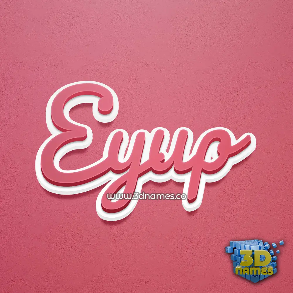 eyup in Red Scribble style - 3D name wallpaper