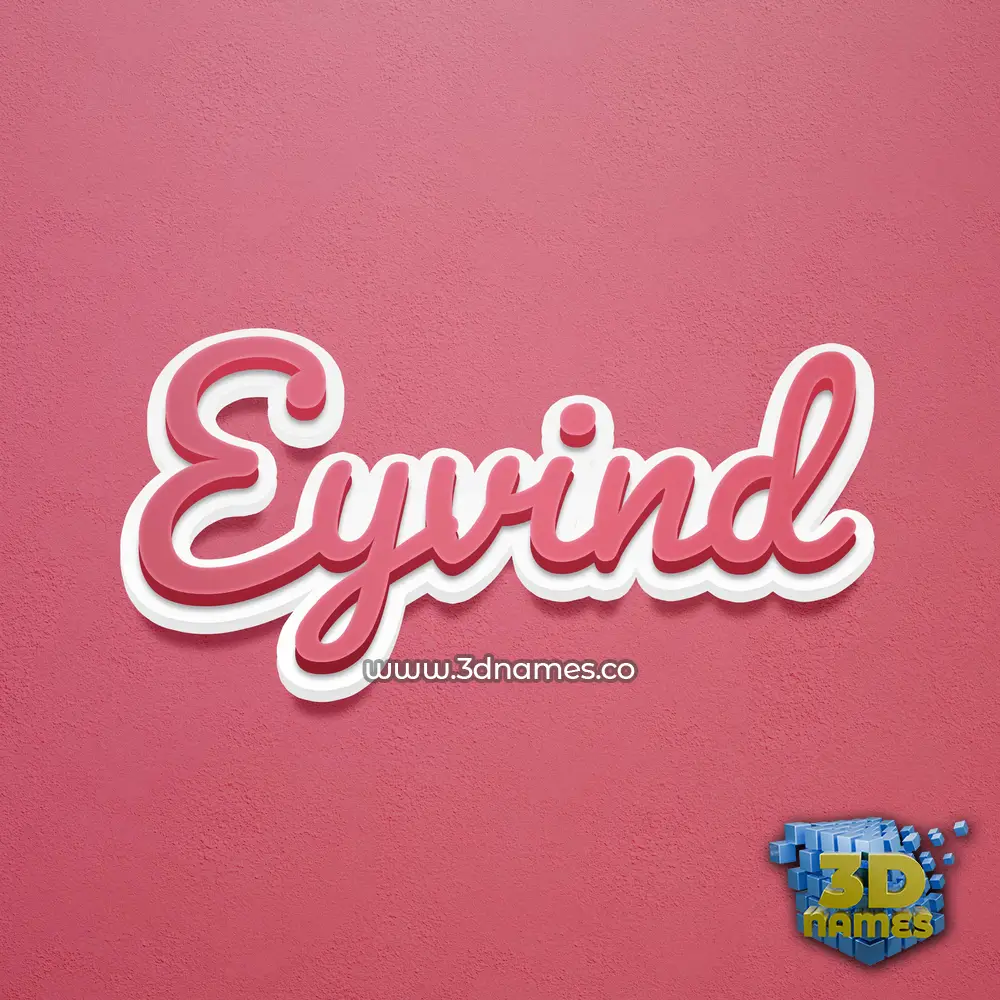 eyvind in Red Scribble style - 3D name wallpaper