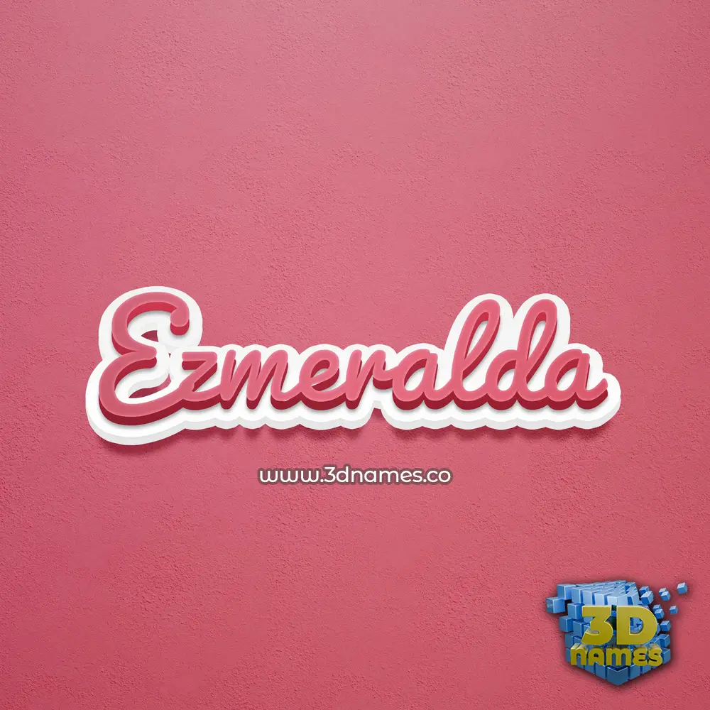 ezmeralda in Red Scribble style - 3D name wallpaper
