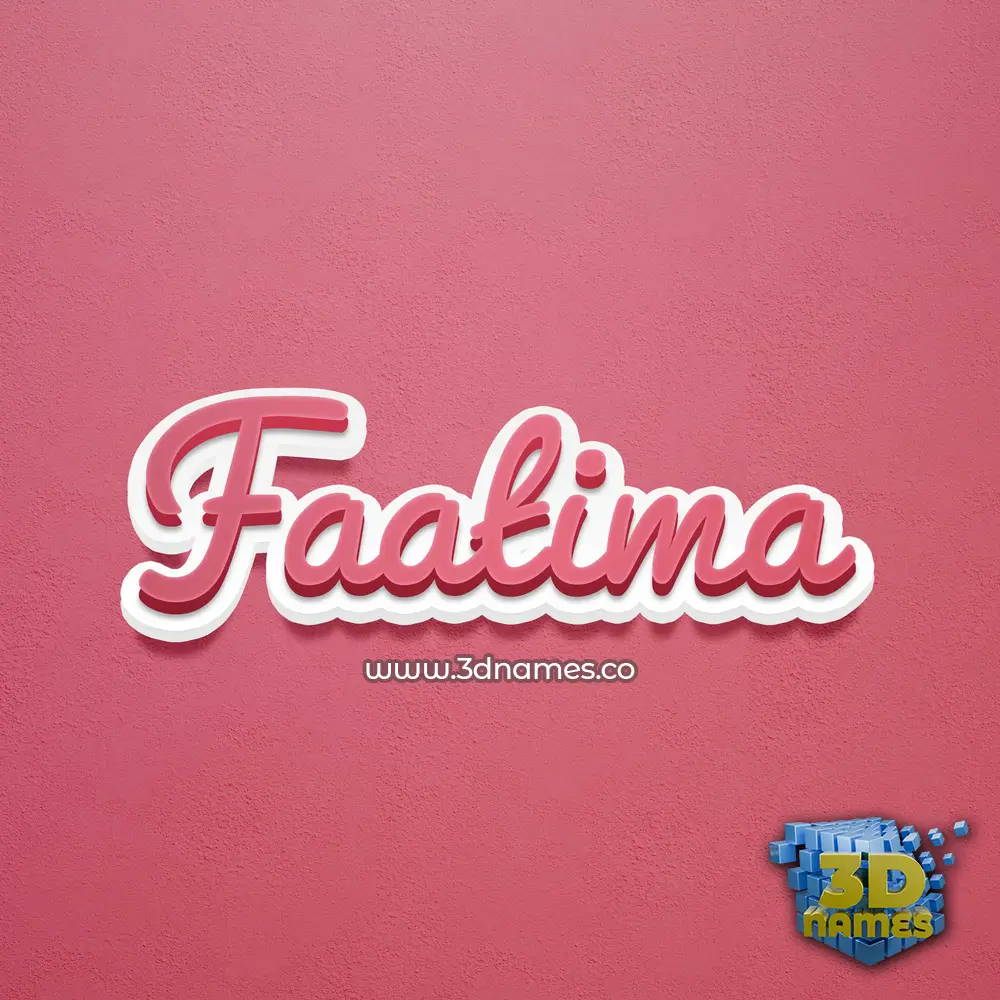 faatima in Red Scribble style - 3D name wallpaper