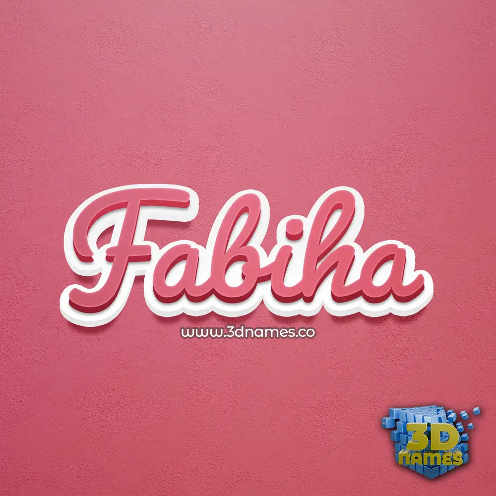 fabiha in Red Scribble style - 3D name wallpaper