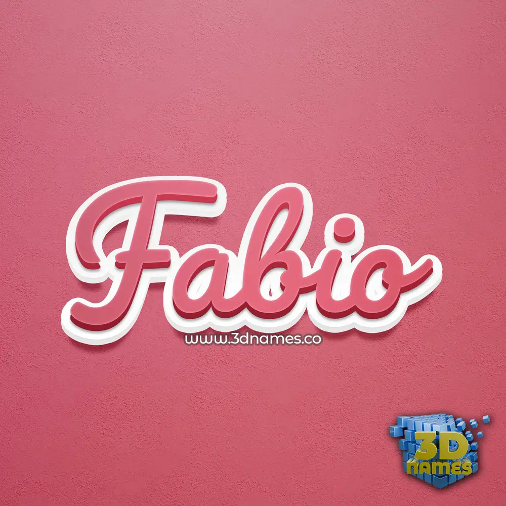 fabio in Red Scribble style - 3D name wallpaper