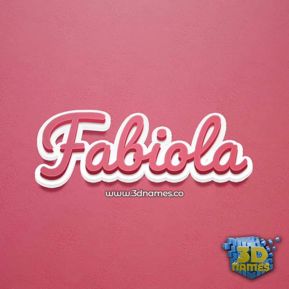 fabiola in Red Scribble style - 3D name wallpaper