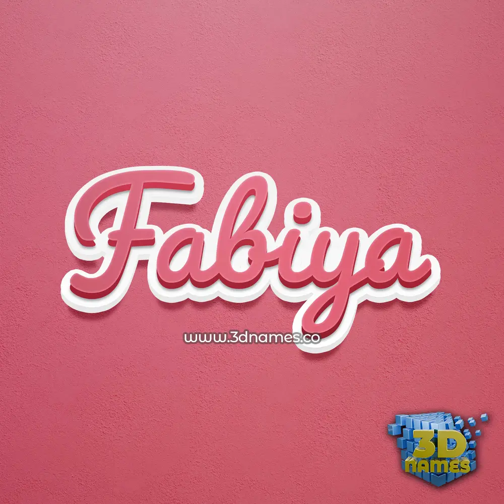 fabiya in Red Scribble style - 3D name wallpaper
