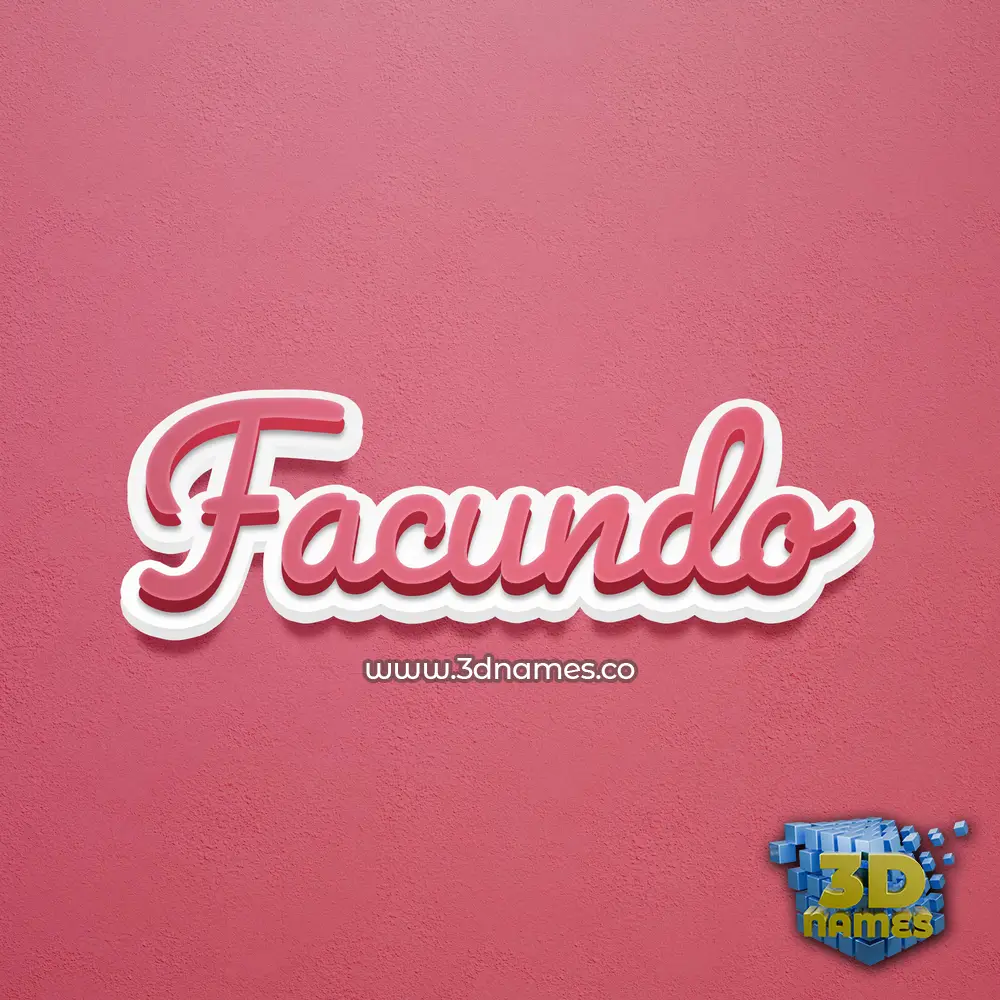 facundo in Red Scribble style - 3D name wallpaper