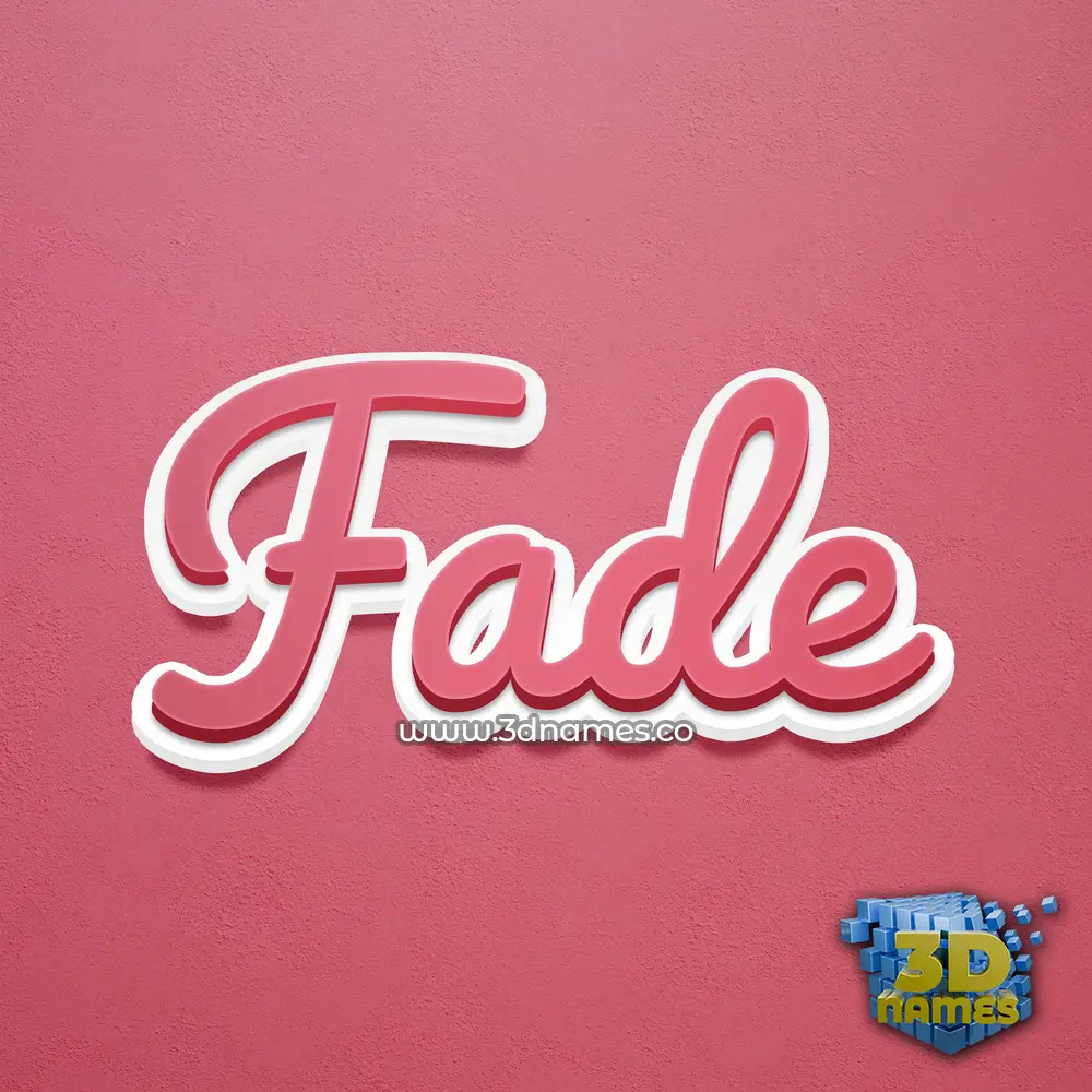 fade in Red Scribble style - 3D name wallpaper