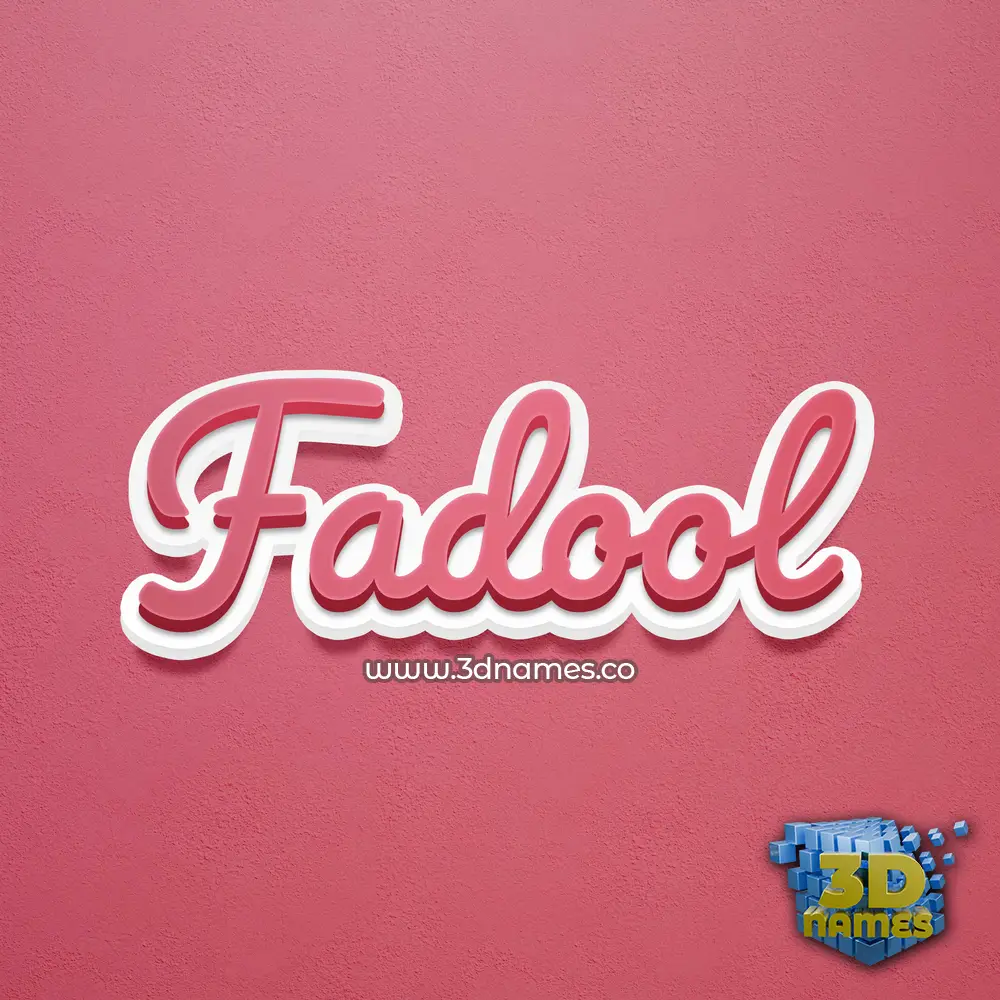 fadool in Red Scribble style - 3D name wallpaper