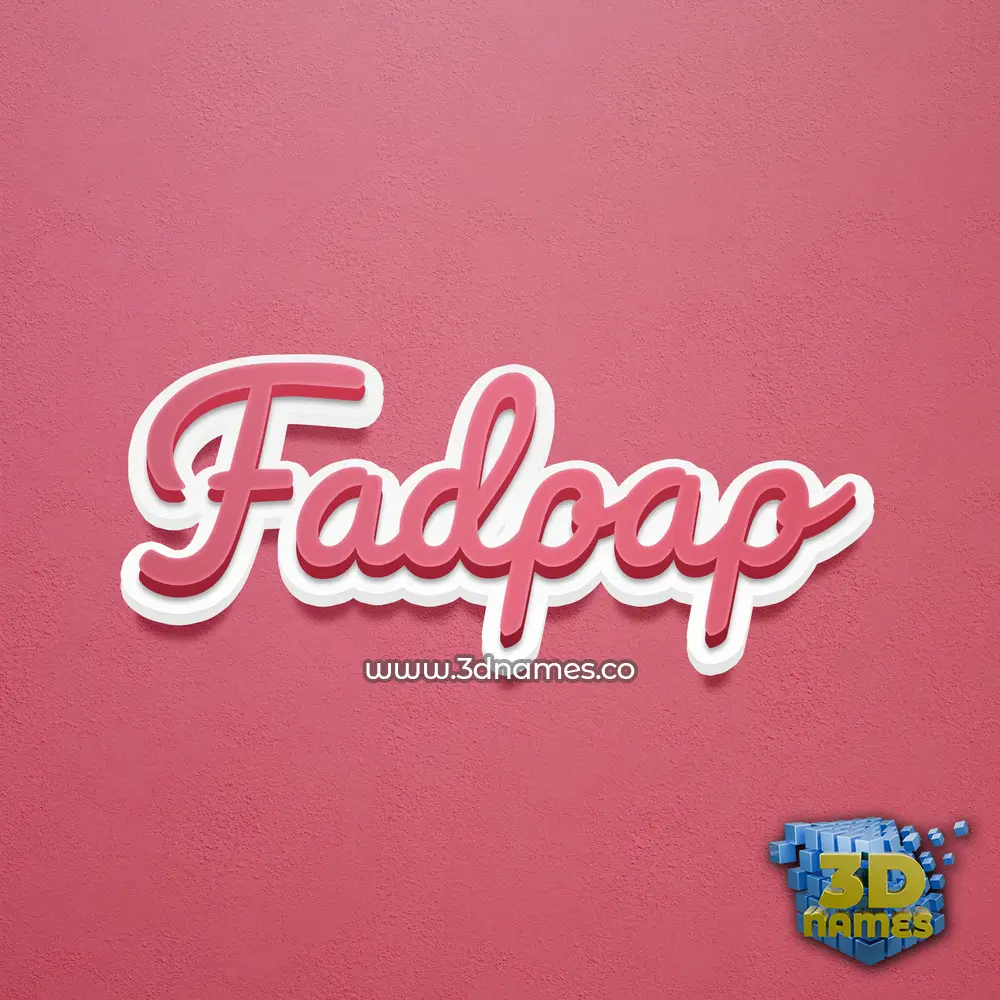 fadpap in Red Scribble style - 3D name wallpaper