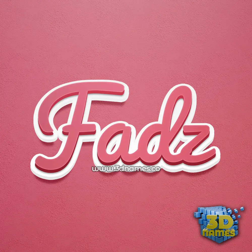 fadz in Red Scribble style - 3D name wallpaper
