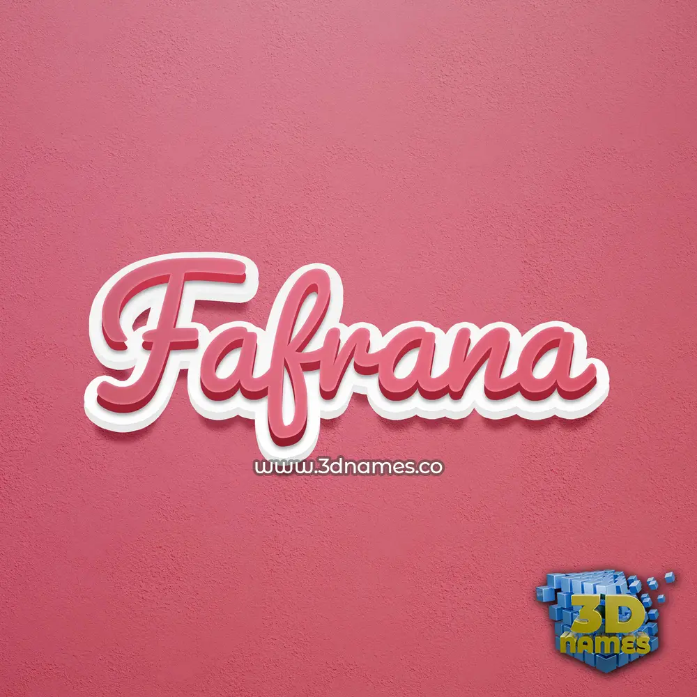 fafrana in Red Scribble style - 3D name wallpaper