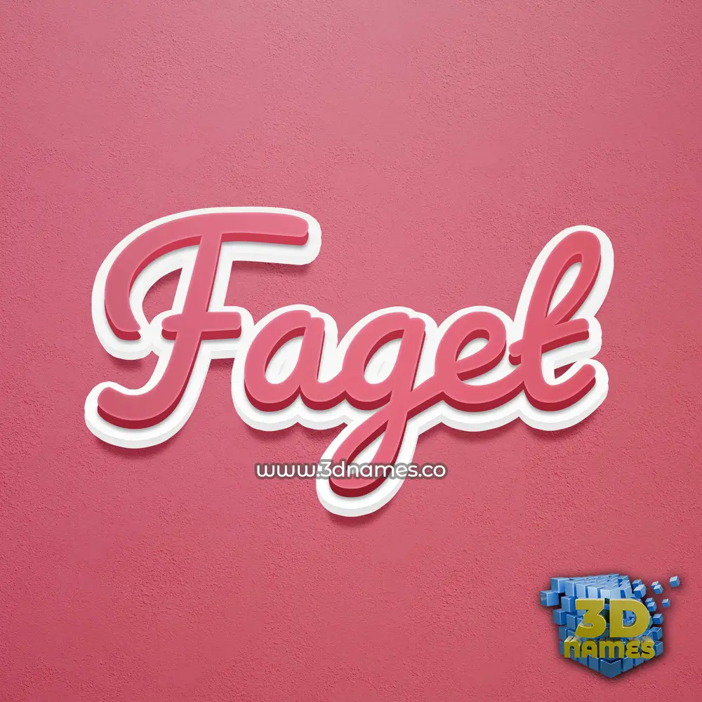 faget in Red Scribble style - 3D name wallpaper