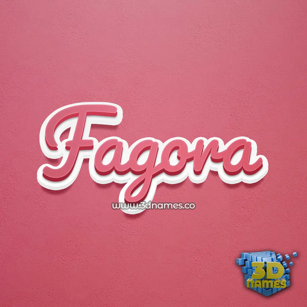 fagora in Red Scribble style - 3D name wallpaper