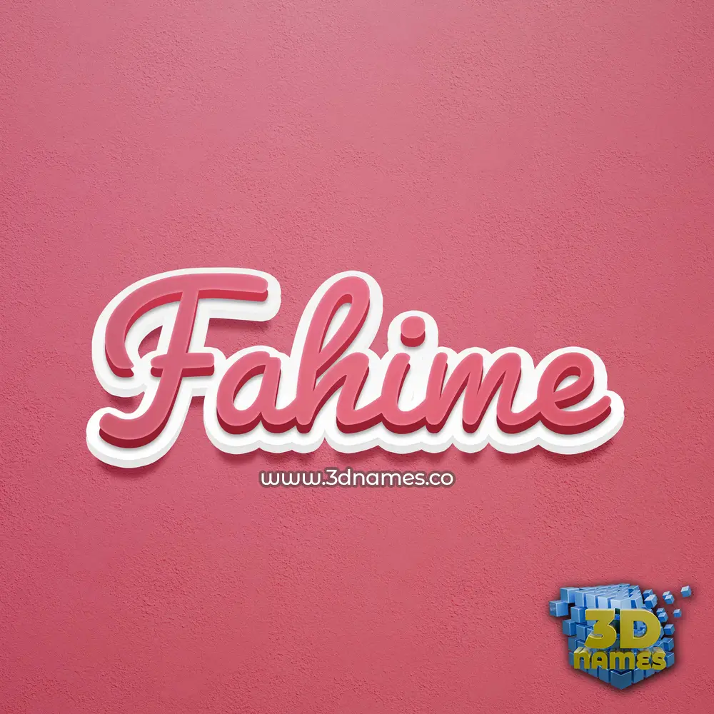 fahime in Red Scribble style - 3D name wallpaper