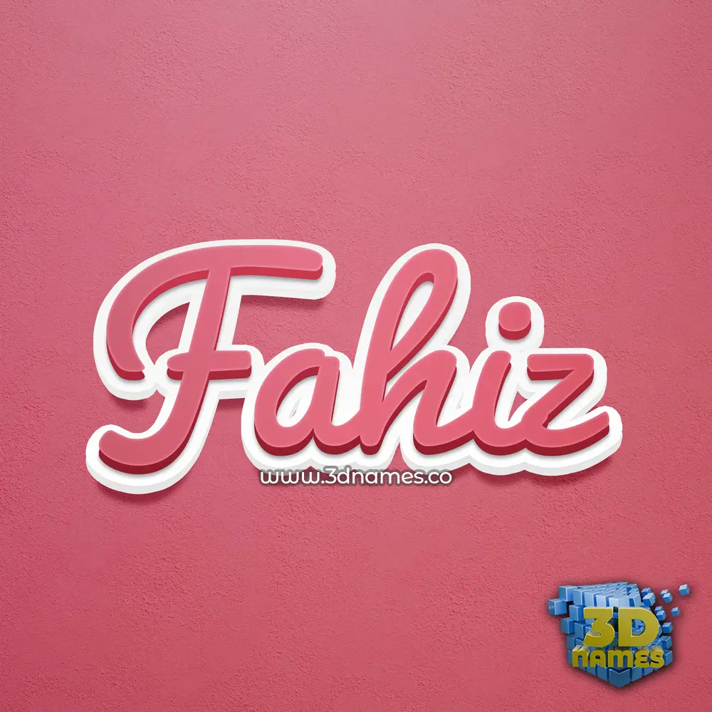 fahiz in Red Scribble style - 3D name wallpaper