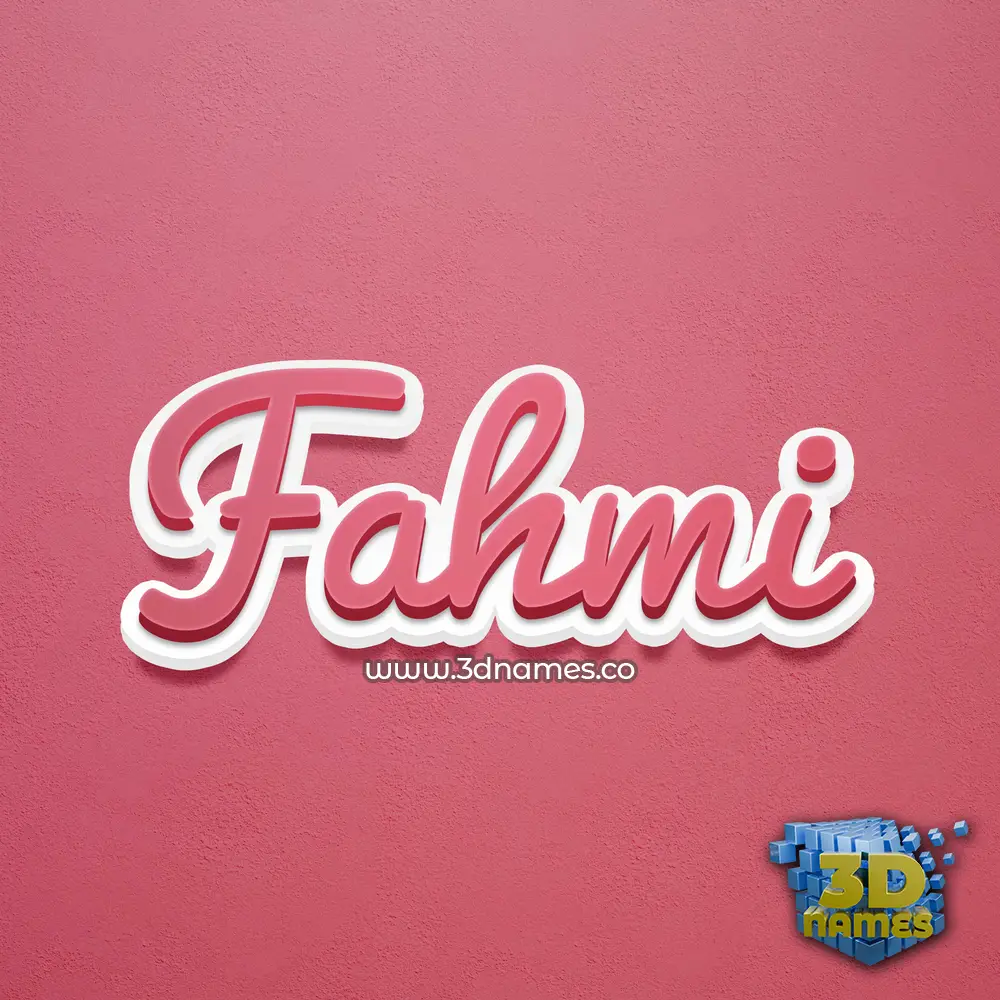 fahmi in Red Scribble style - 3D name wallpaper