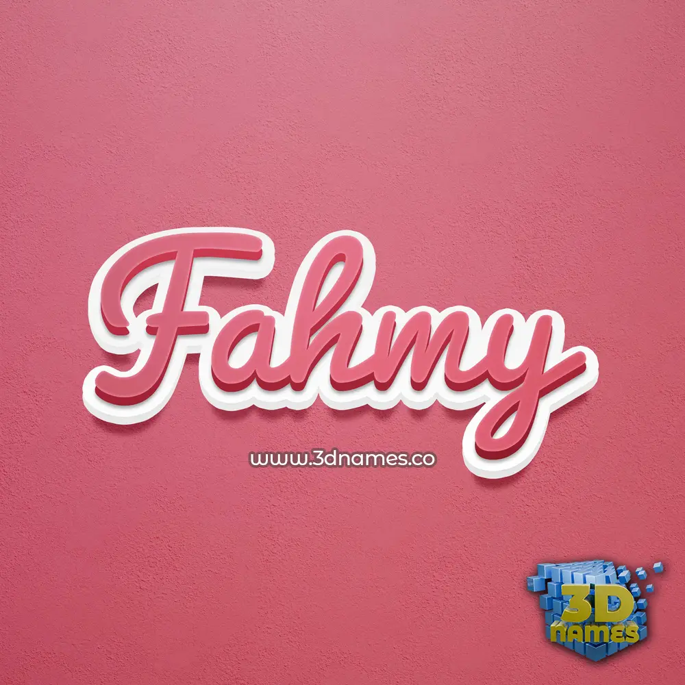 fahmy in Red Scribble style - 3D name wallpaper