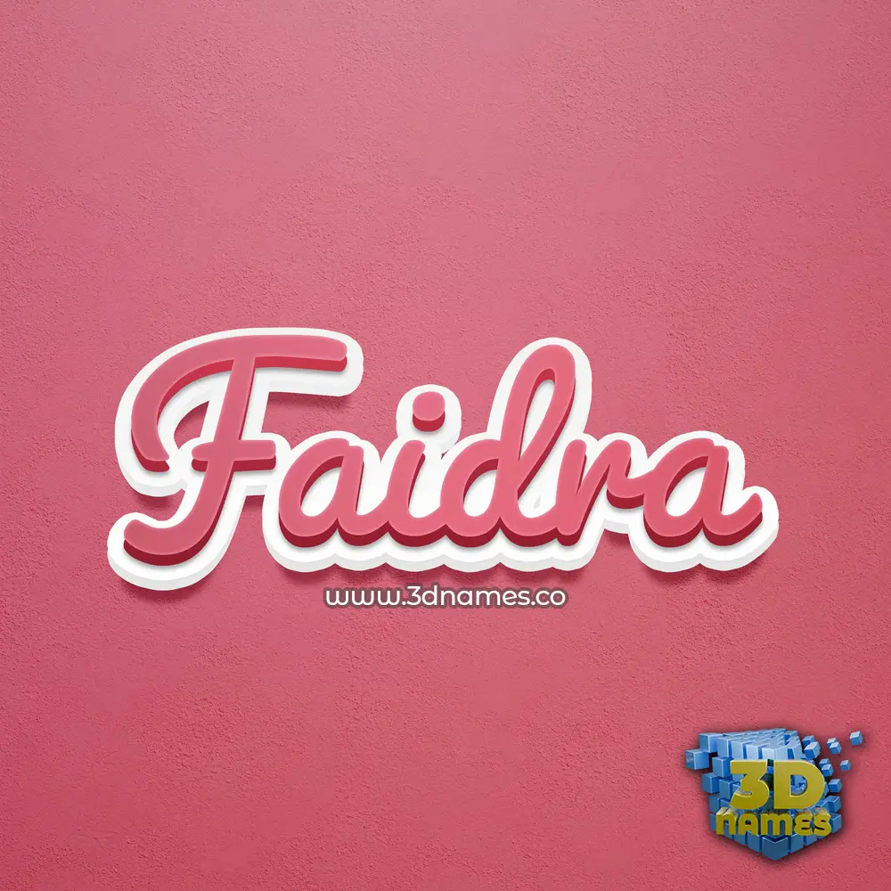 faidra in Red Scribble style - 3D name wallpaper