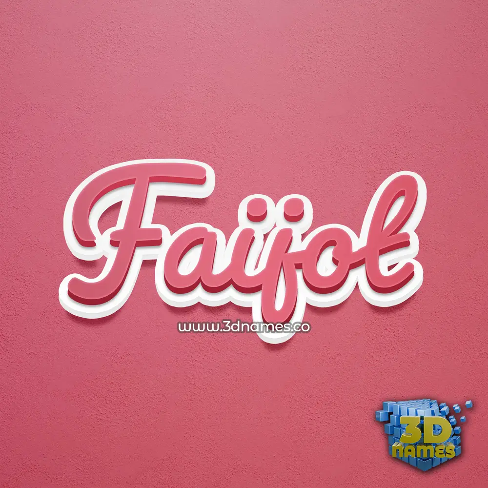faijot in Red Scribble style - 3D name wallpaper