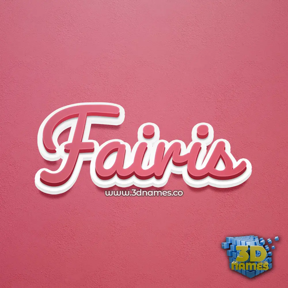 fairis in Red Scribble style - 3D name wallpaper