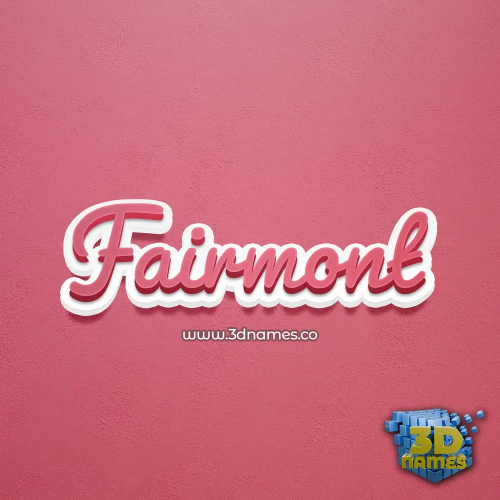fairmont in Red Scribble style - 3D name wallpaper