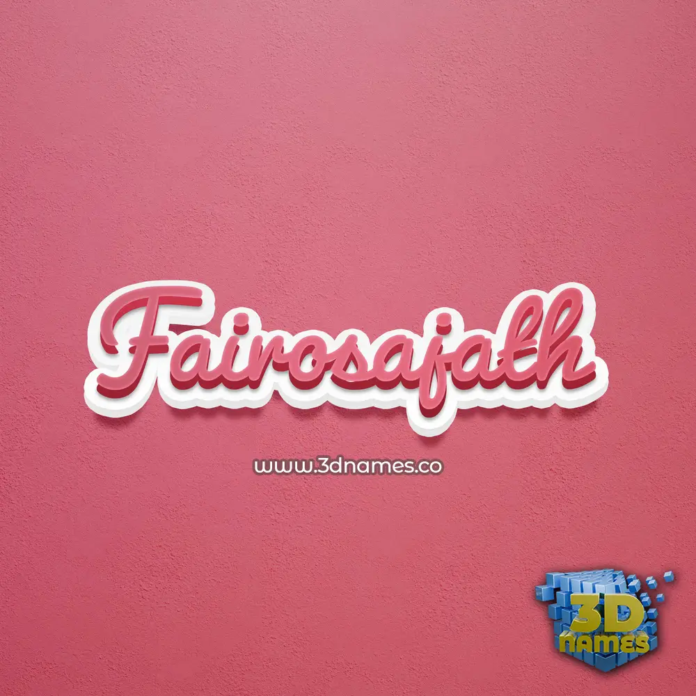 fairosajath in Red Scribble style - 3D name wallpaper