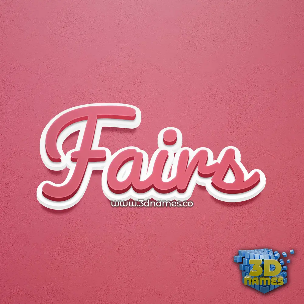 fairs in Red Scribble style - 3D name wallpaper