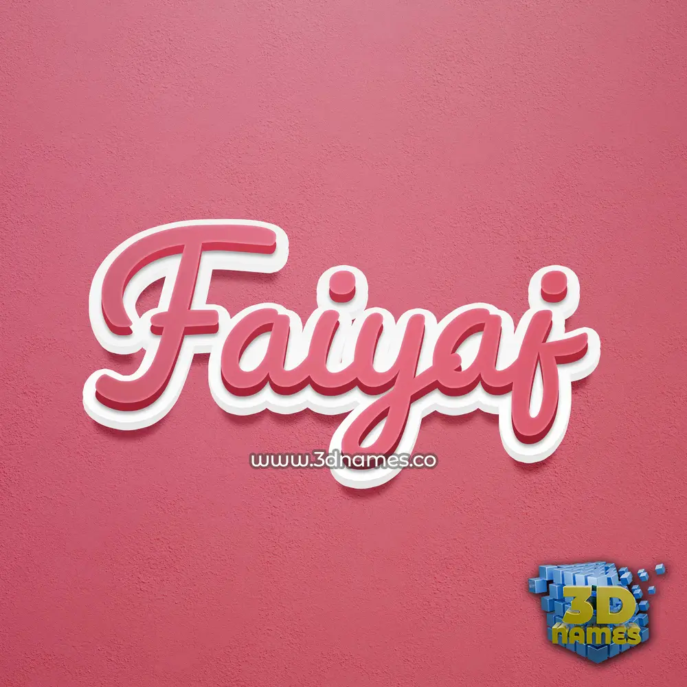 faiyaj in Red Scribble style - 3D name wallpaper