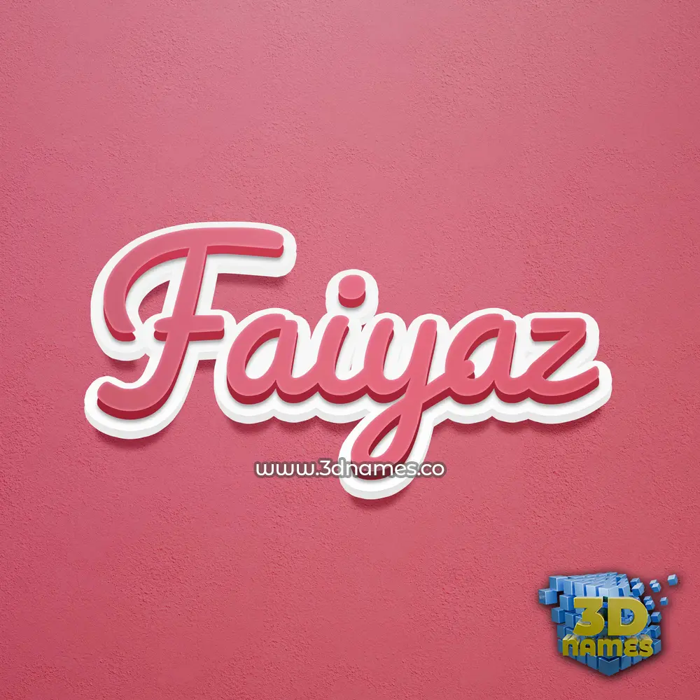 faiyaz in Red Scribble style - 3D name wallpaper