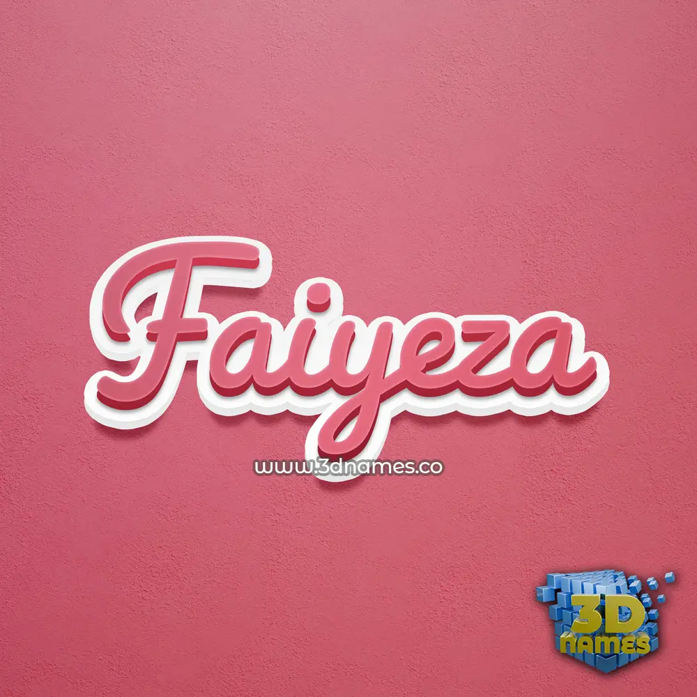 faiyeza in Red Scribble style - 3D name wallpaper