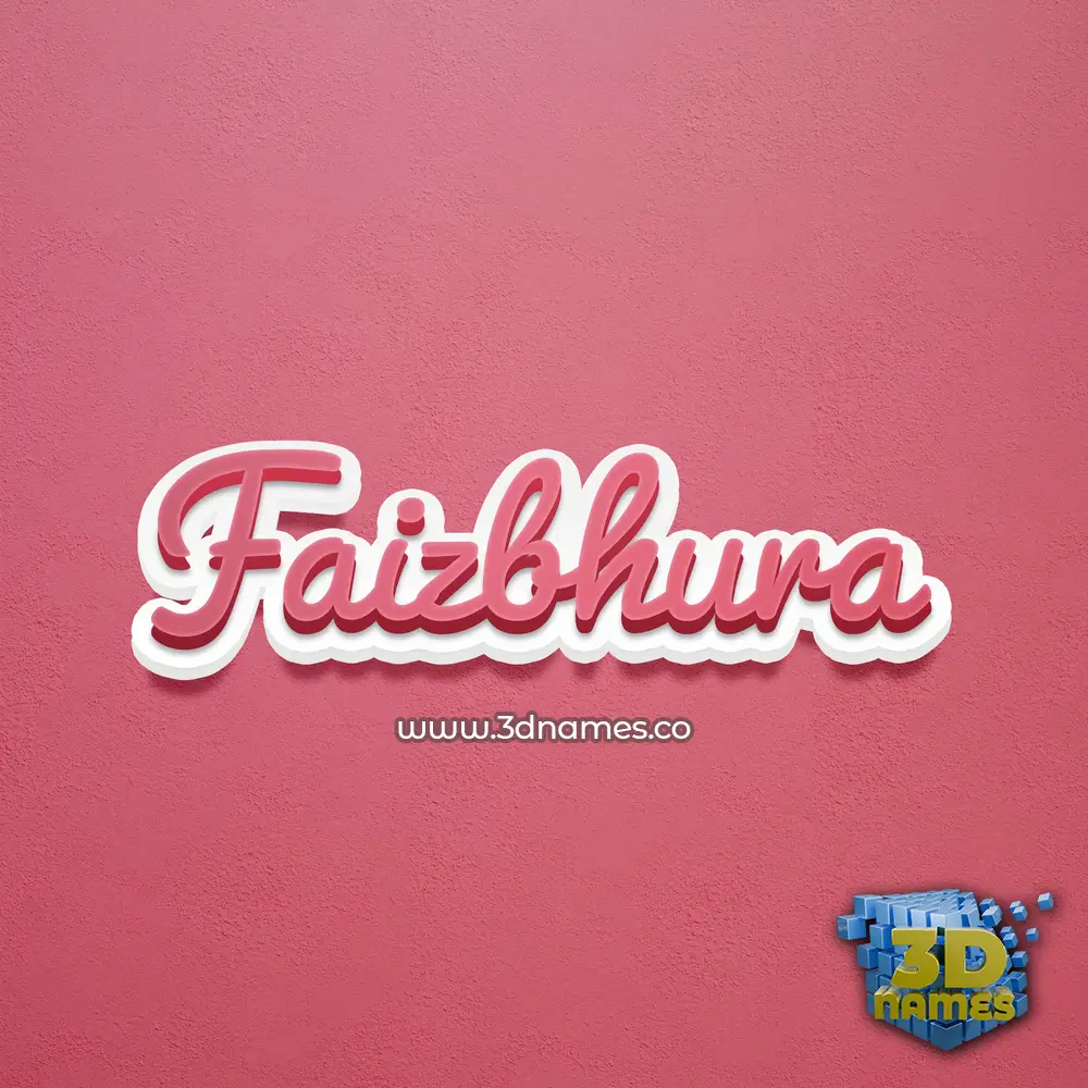 faizbhura in Red Scribble style - 3D name wallpaper