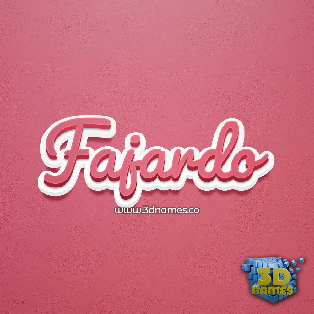 fajardo in Red Scribble style - 3D name wallpaper