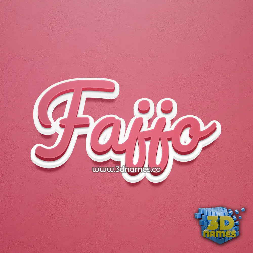 fajjo in Red Scribble style - 3D name wallpaper