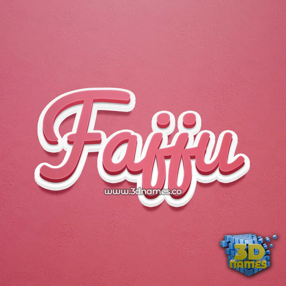 fajju in Red Scribble style - 3D name wallpaper