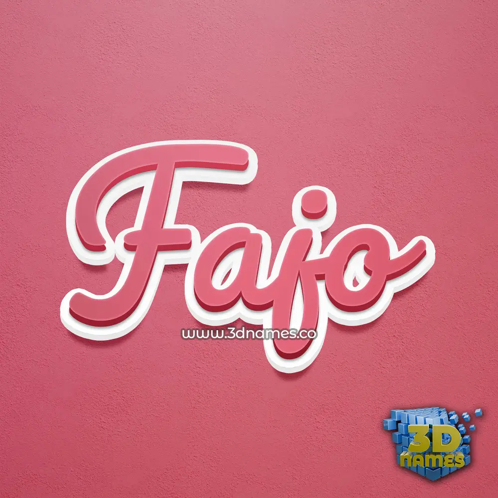 fajo in Red Scribble style - 3D name wallpaper