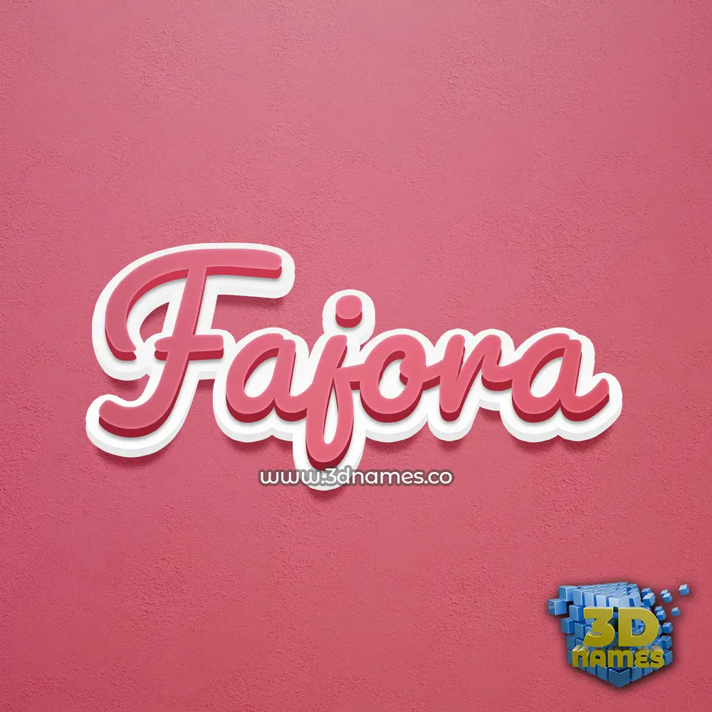 fajora in Red Scribble style - 3D name wallpaper