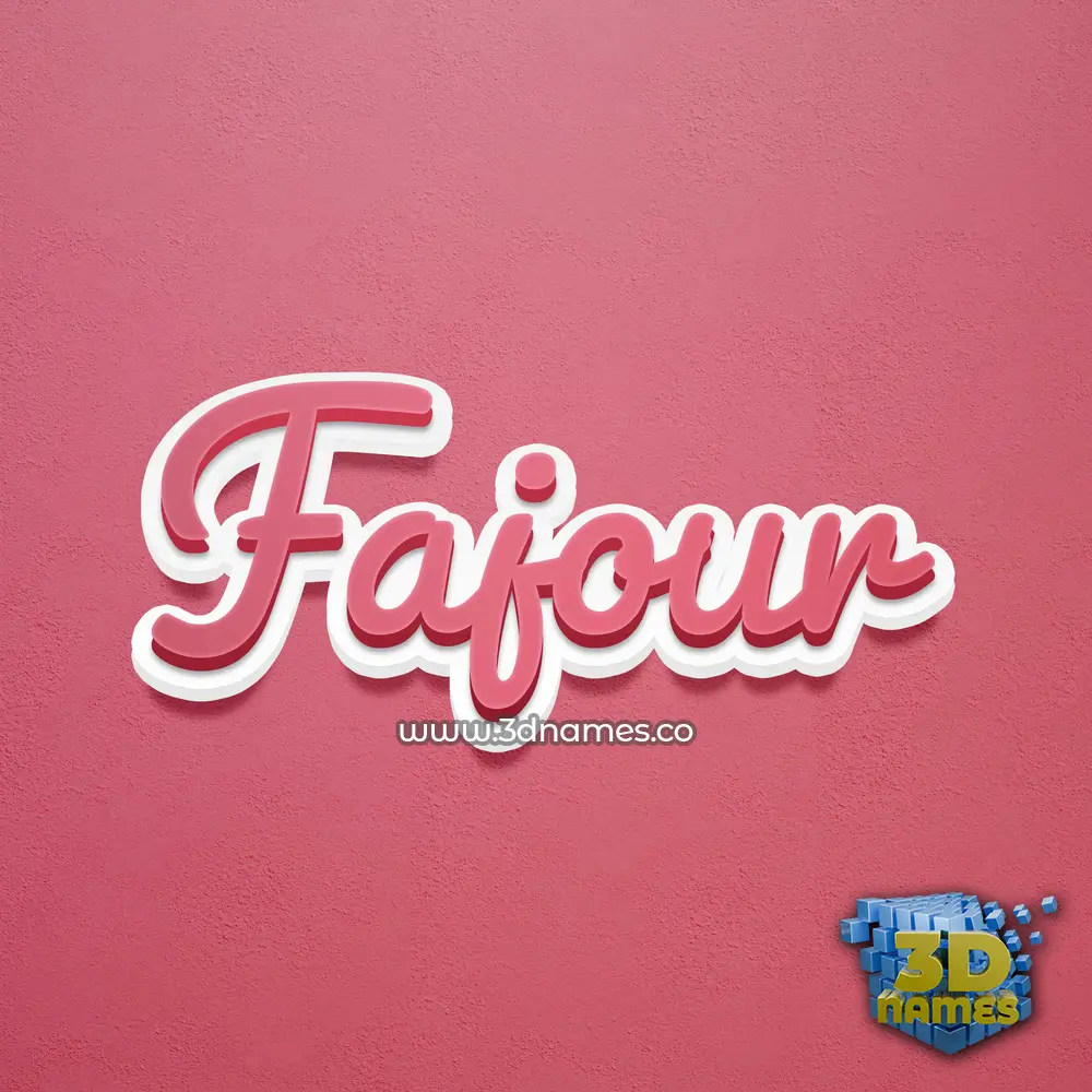 fajour in Red Scribble style - 3D name wallpaper