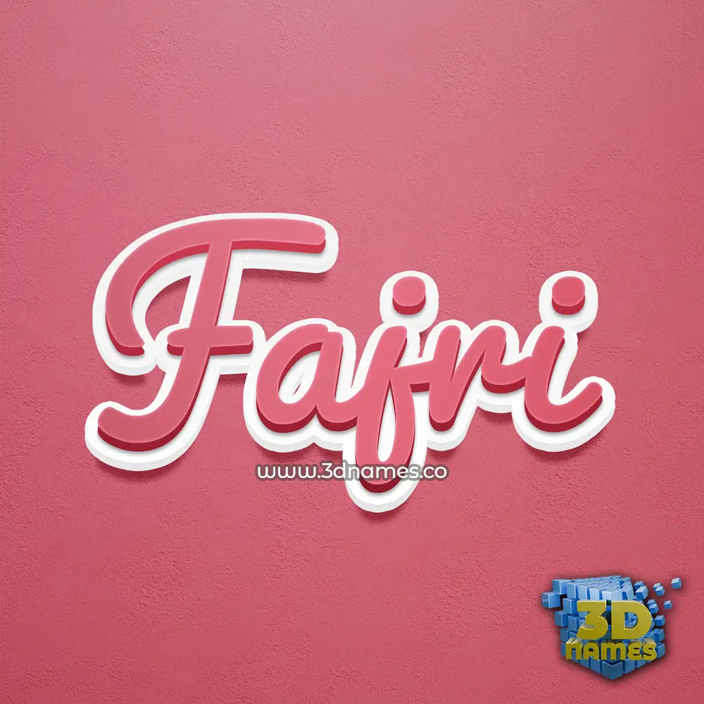 fajri in Red Scribble style - 3D name wallpaper