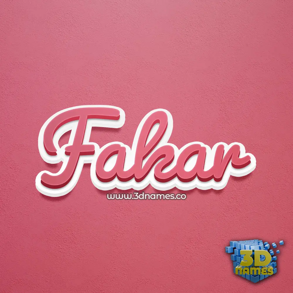 fakar in Red Scribble style - 3D name wallpaper