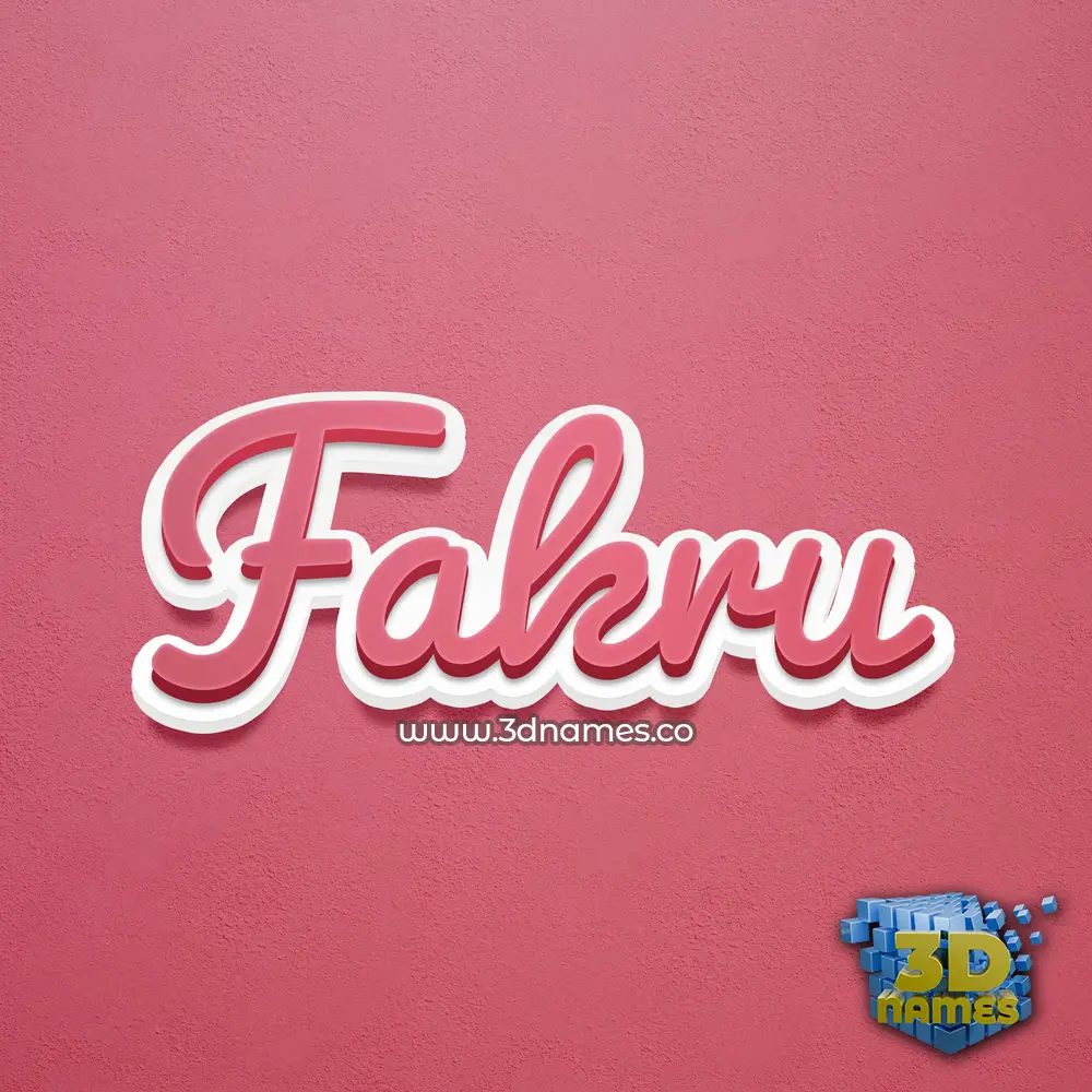 fakru in Red Scribble style - 3D name wallpaper