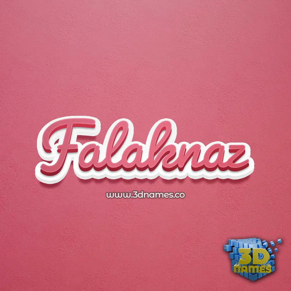 falaknaz in Red Scribble style - 3D name wallpaper