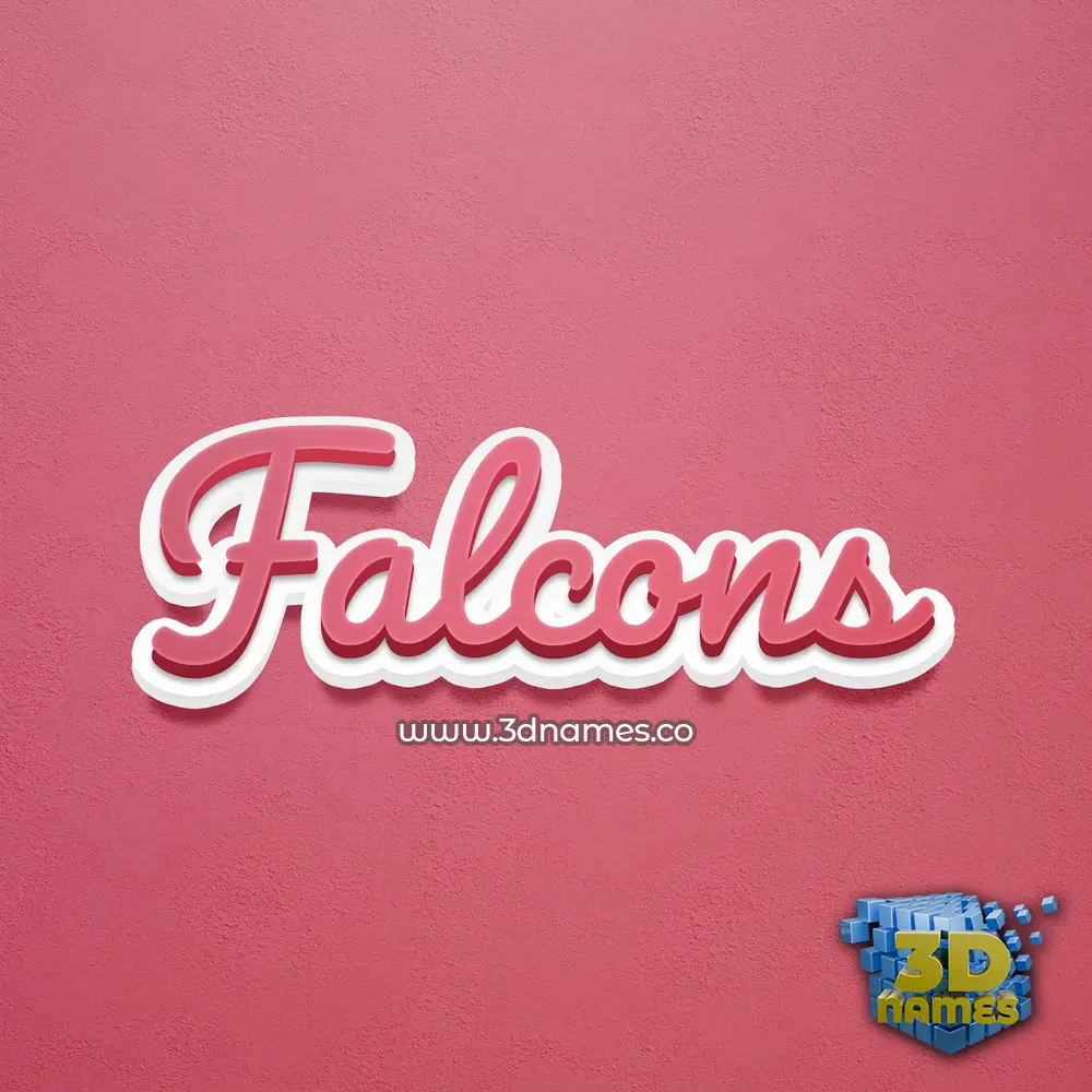 falcons in Red Scribble style - 3D name wallpaper